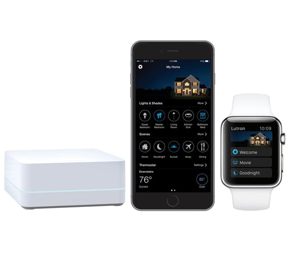 Lutron Caseta Dimmer Kit, (Includes 1 Bridge, 2 Plugs, 2 Remote Controls, and 2 Pedestals)  + Installation